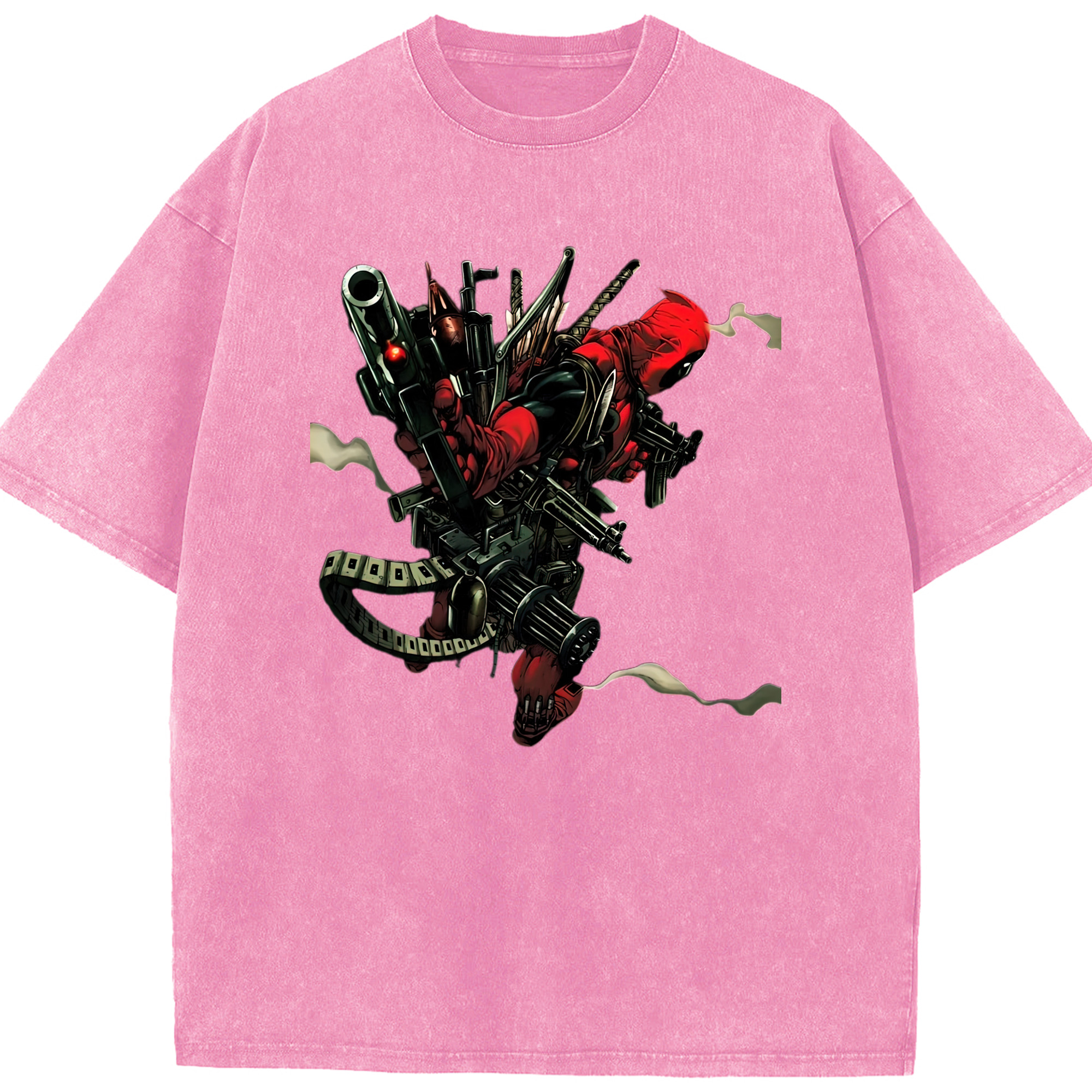（画像用） Deadpool デッドプール 綿100% ヴィンテージ風 半袖Tシャツ（フロントプリント）